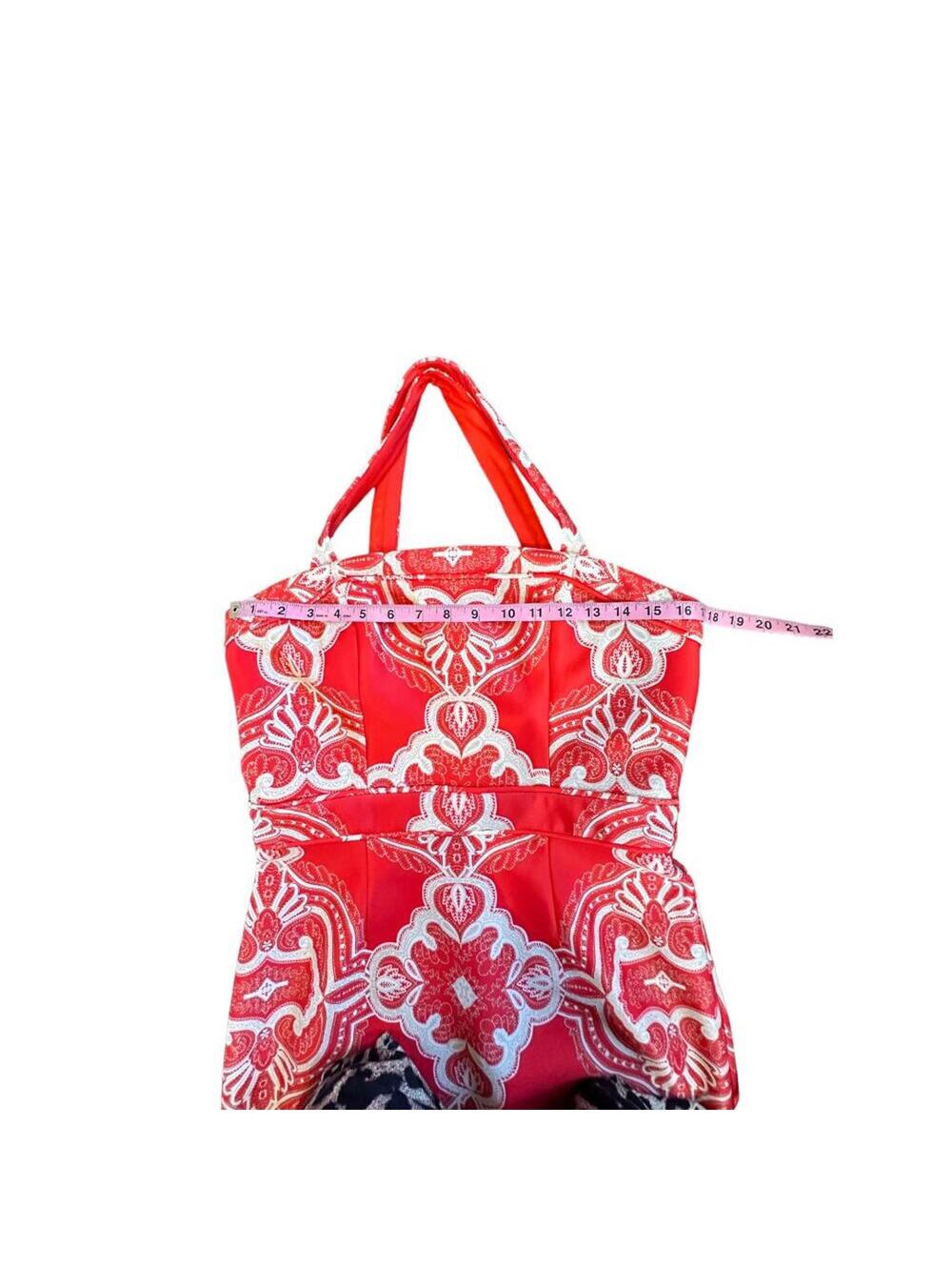 WHBM | Women's Red-Orange Halter Dress | Size 10 | 0797 - Picture 3 of 6